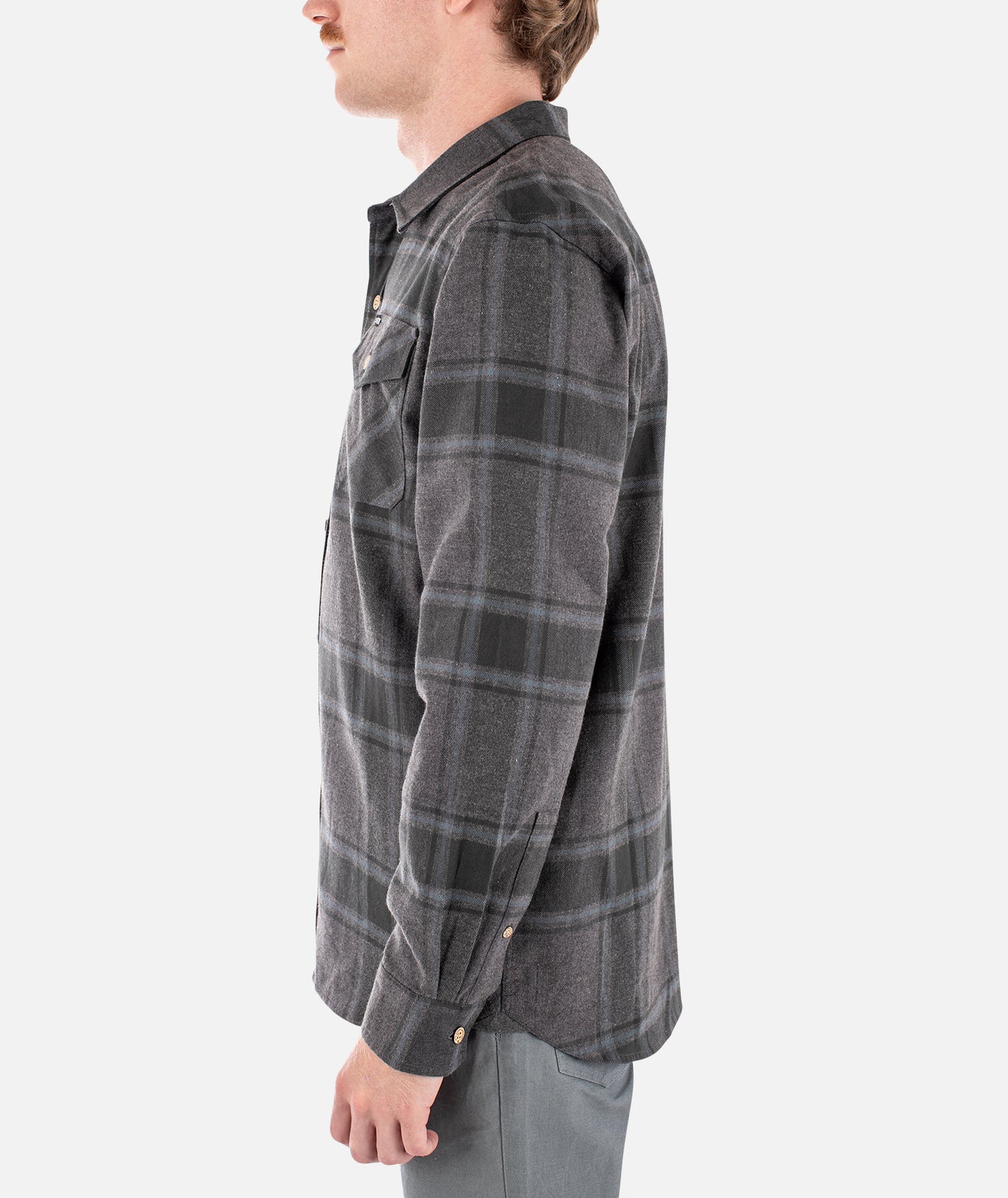 Breaker Flannel - Heather Grey - Jetty