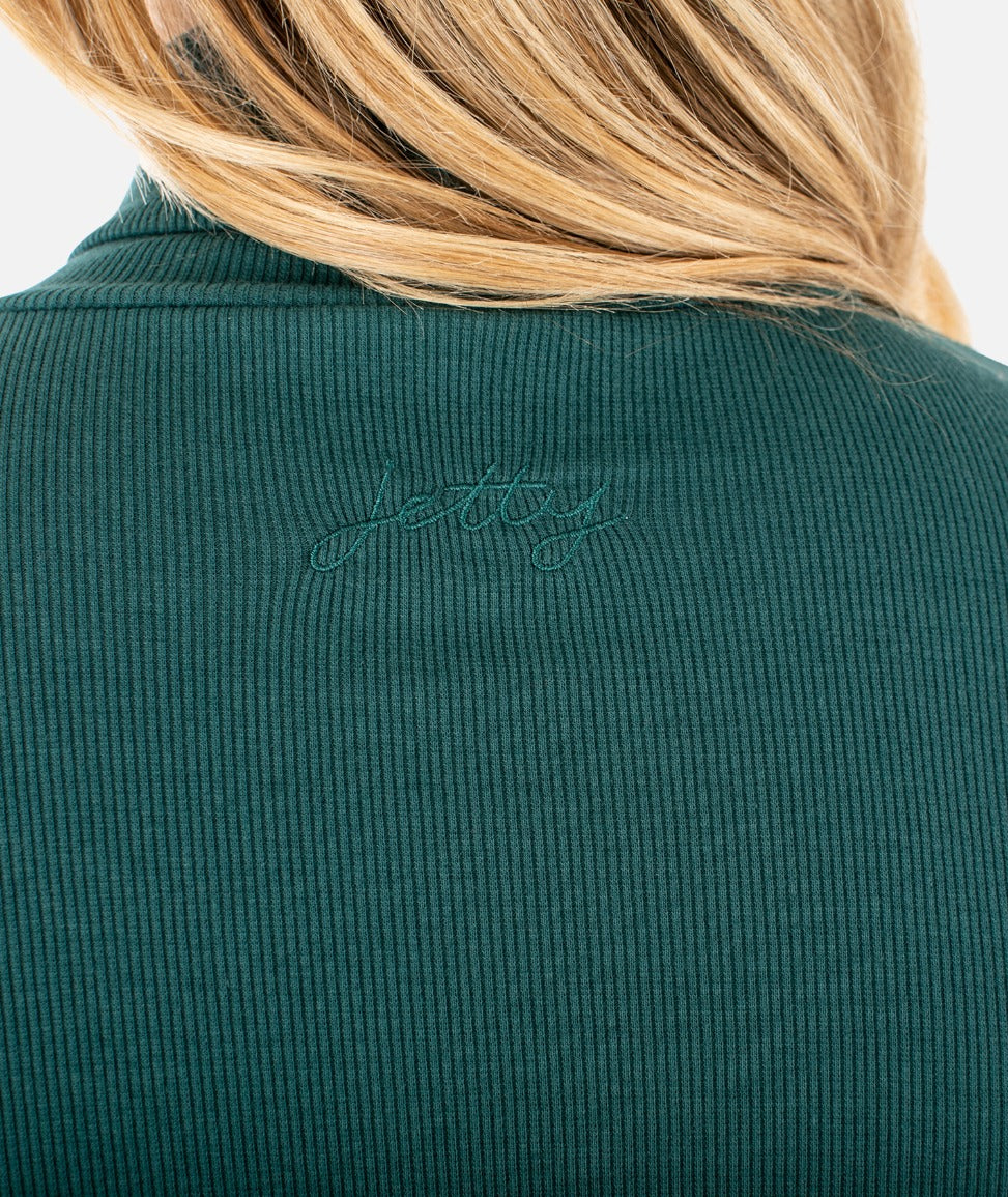 Ridley Rib Scrunch Neck - Tidal - Jetty