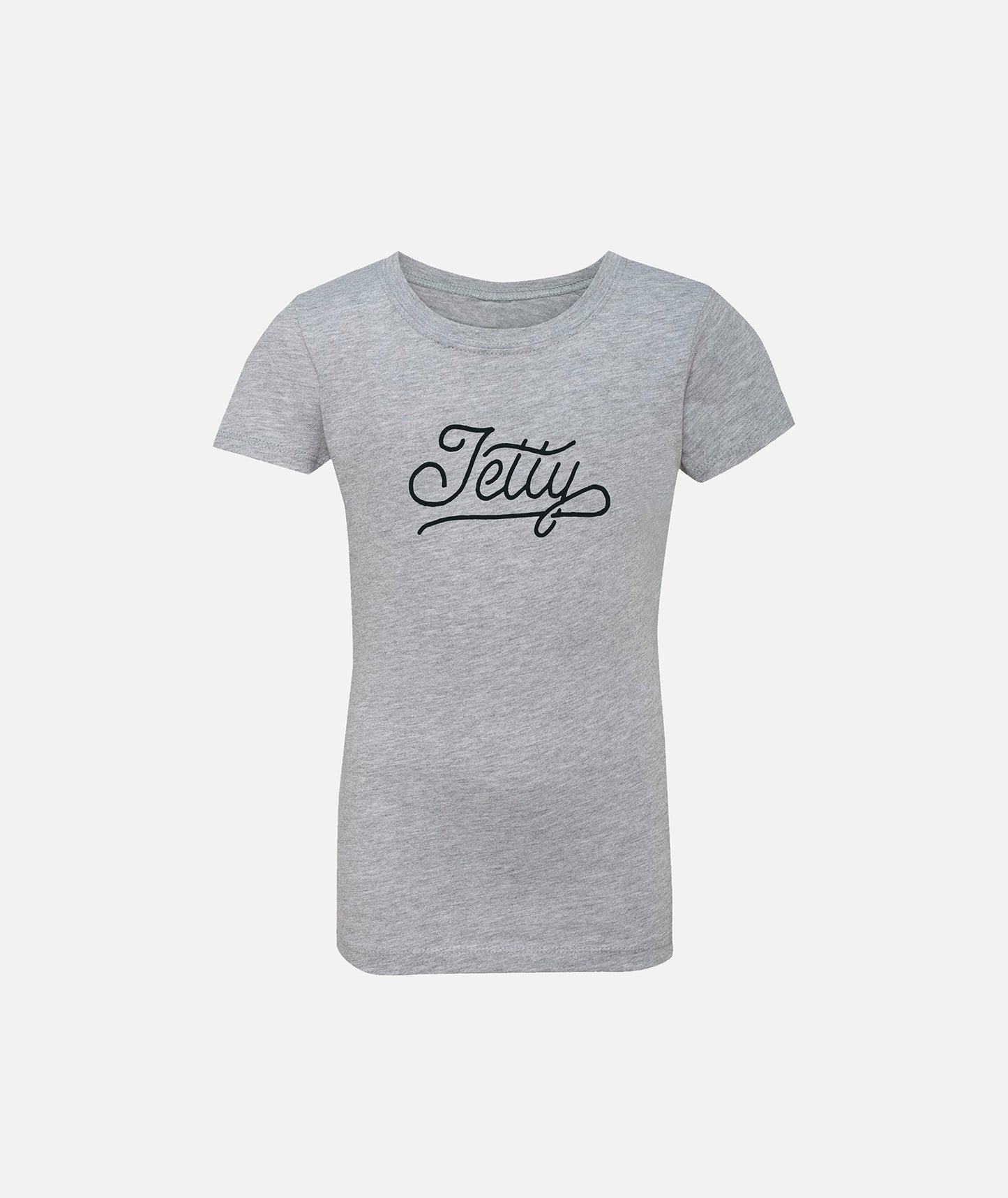 Grom Script SS Tee - Heather Grey - Jetty