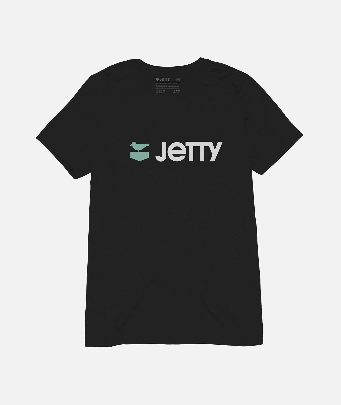 Womens Otis Logotype Tee - Black - Jetty