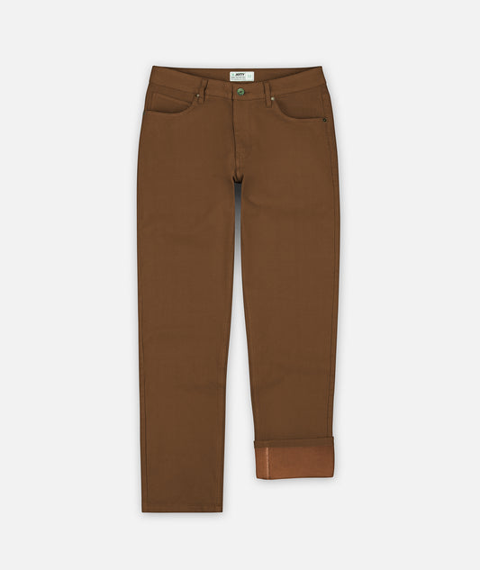 Mariner Flannel Lined Pant - Brown - Jetty