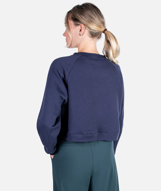 Live Slow Raglan Fleece - Navy - Jetty