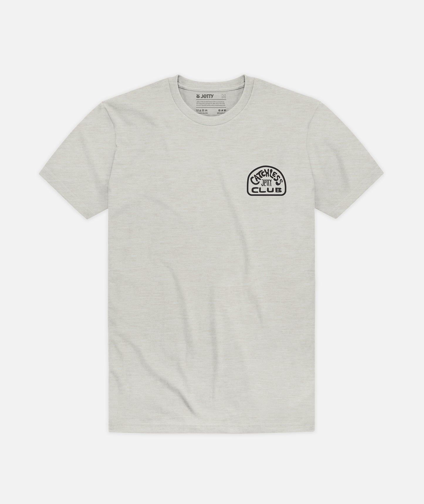 Catchless Club Tee - Heather Grey - Jetty