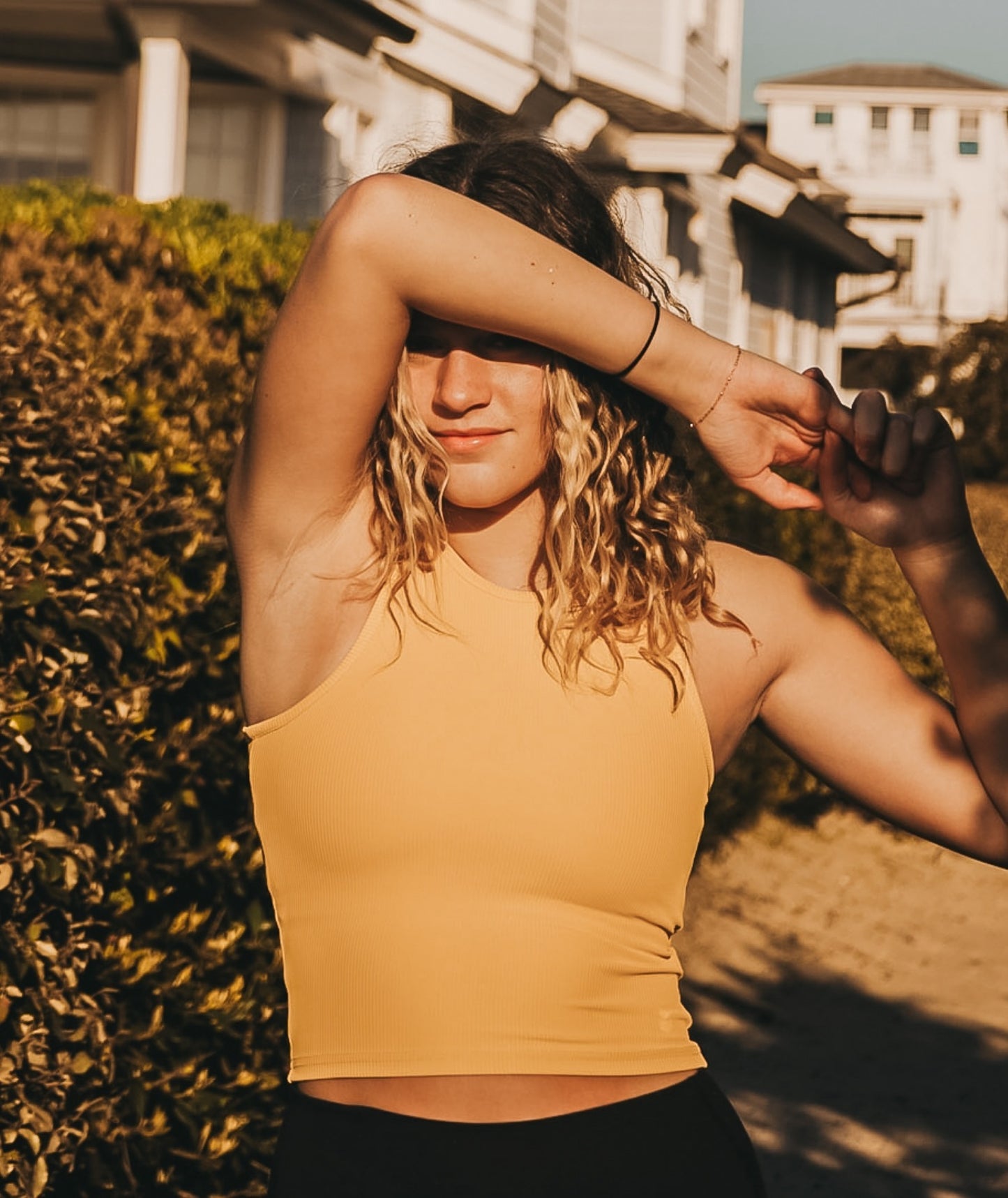 Solstice Ribbed Tank - Mustard - Jetty