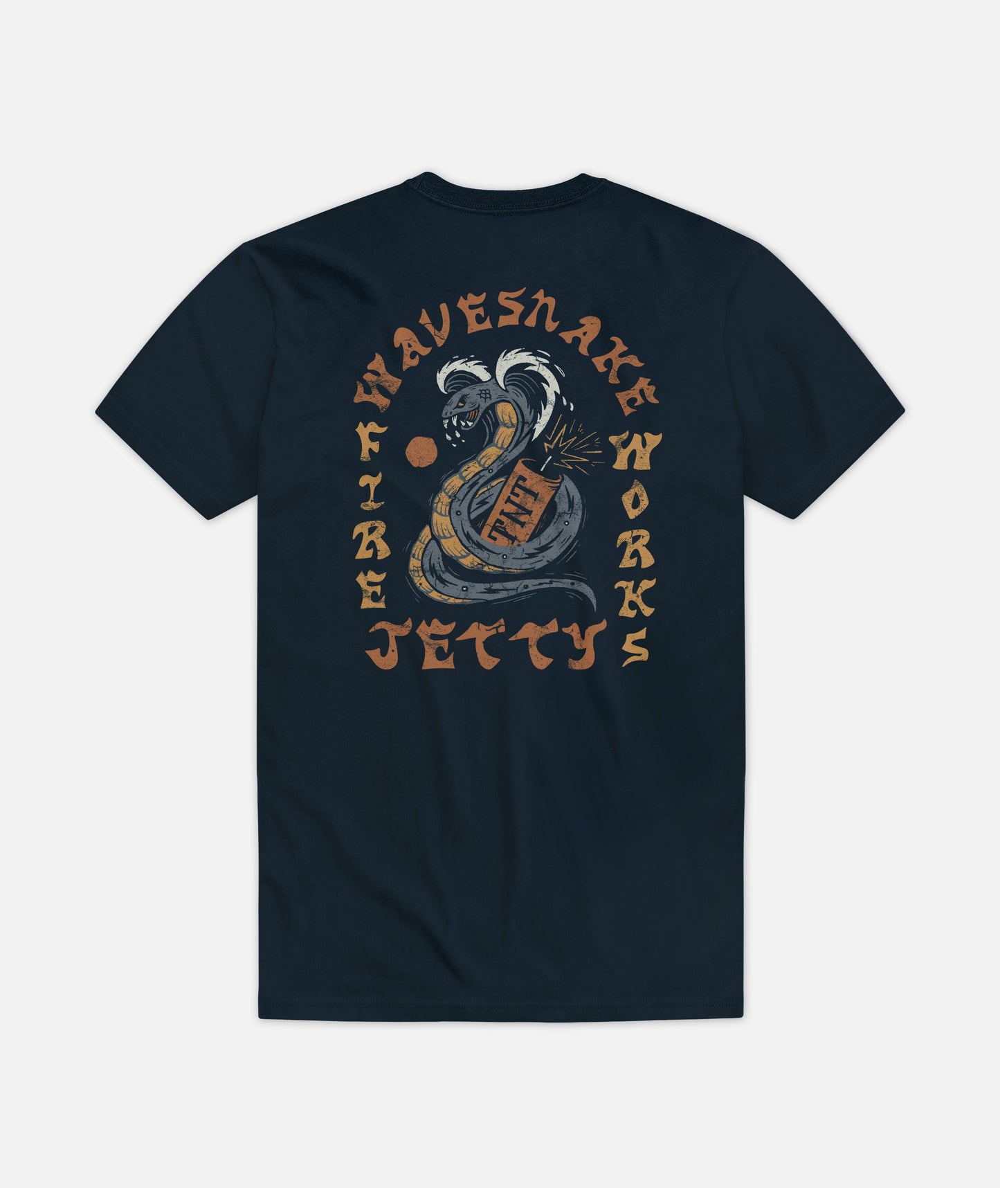 Wave Snake Tee - Navy