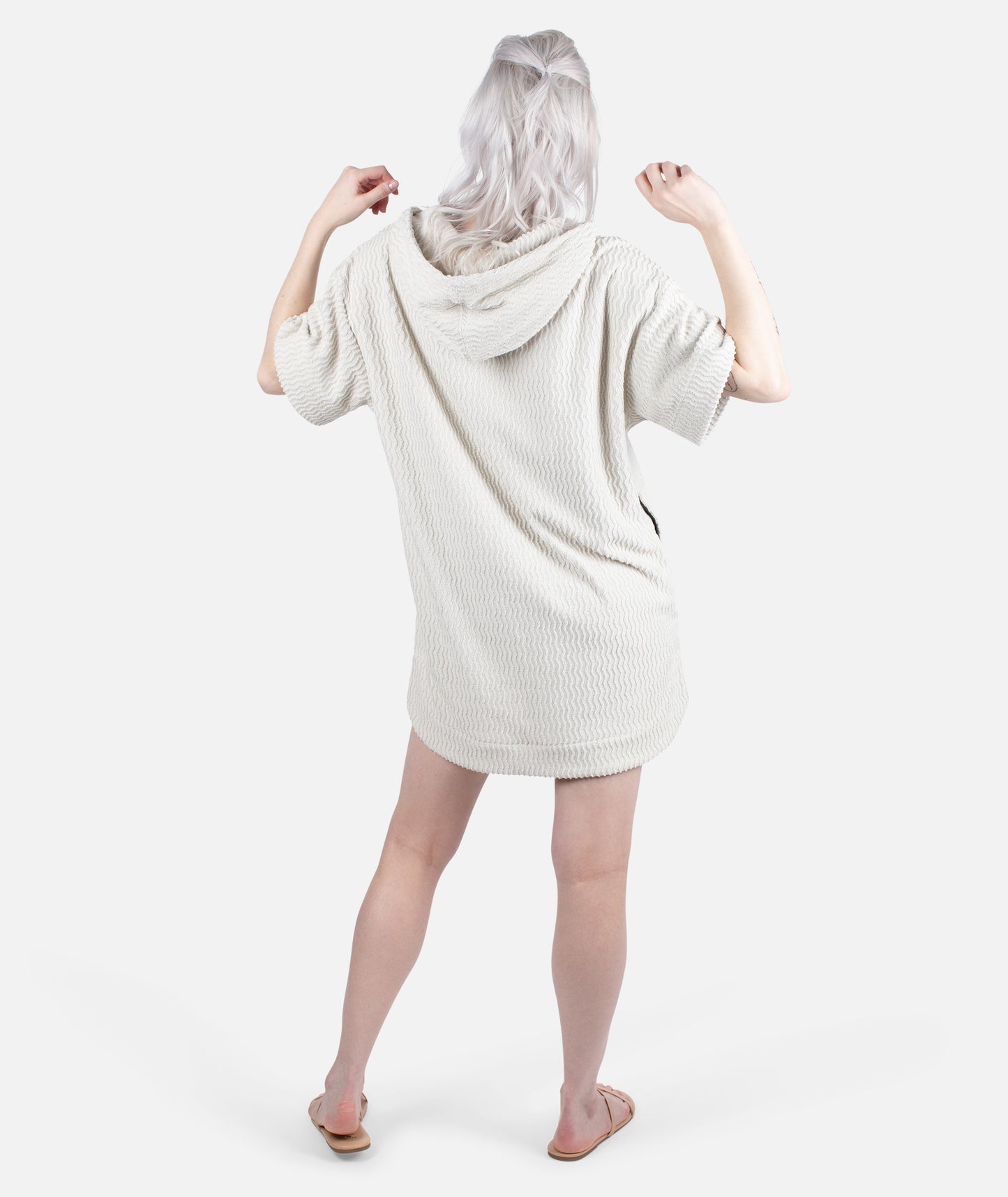 Cornwall Jacquard Terry Dress - White