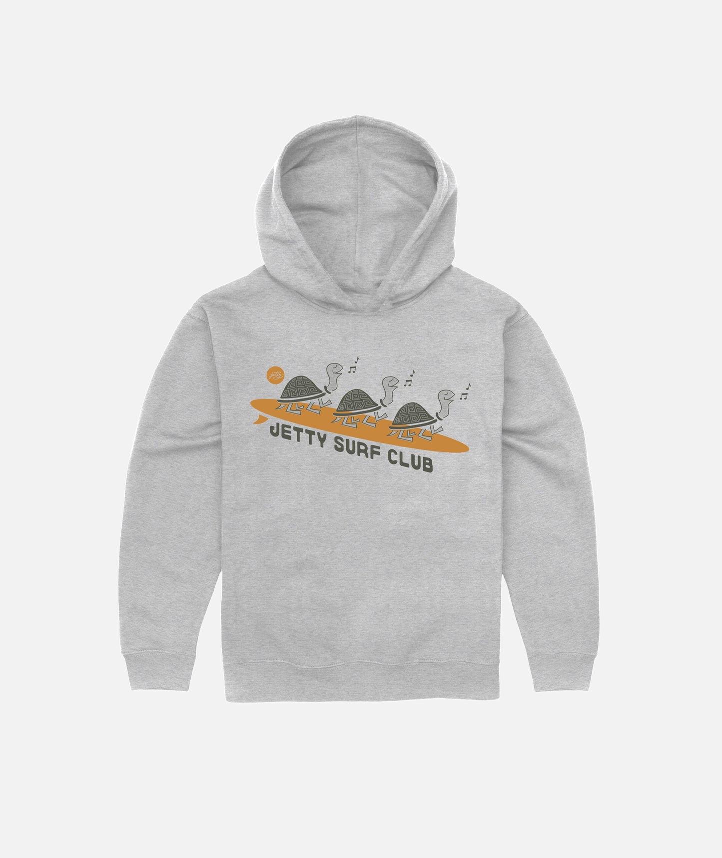 Turtle Surf Club Hoodie - Heather Grey