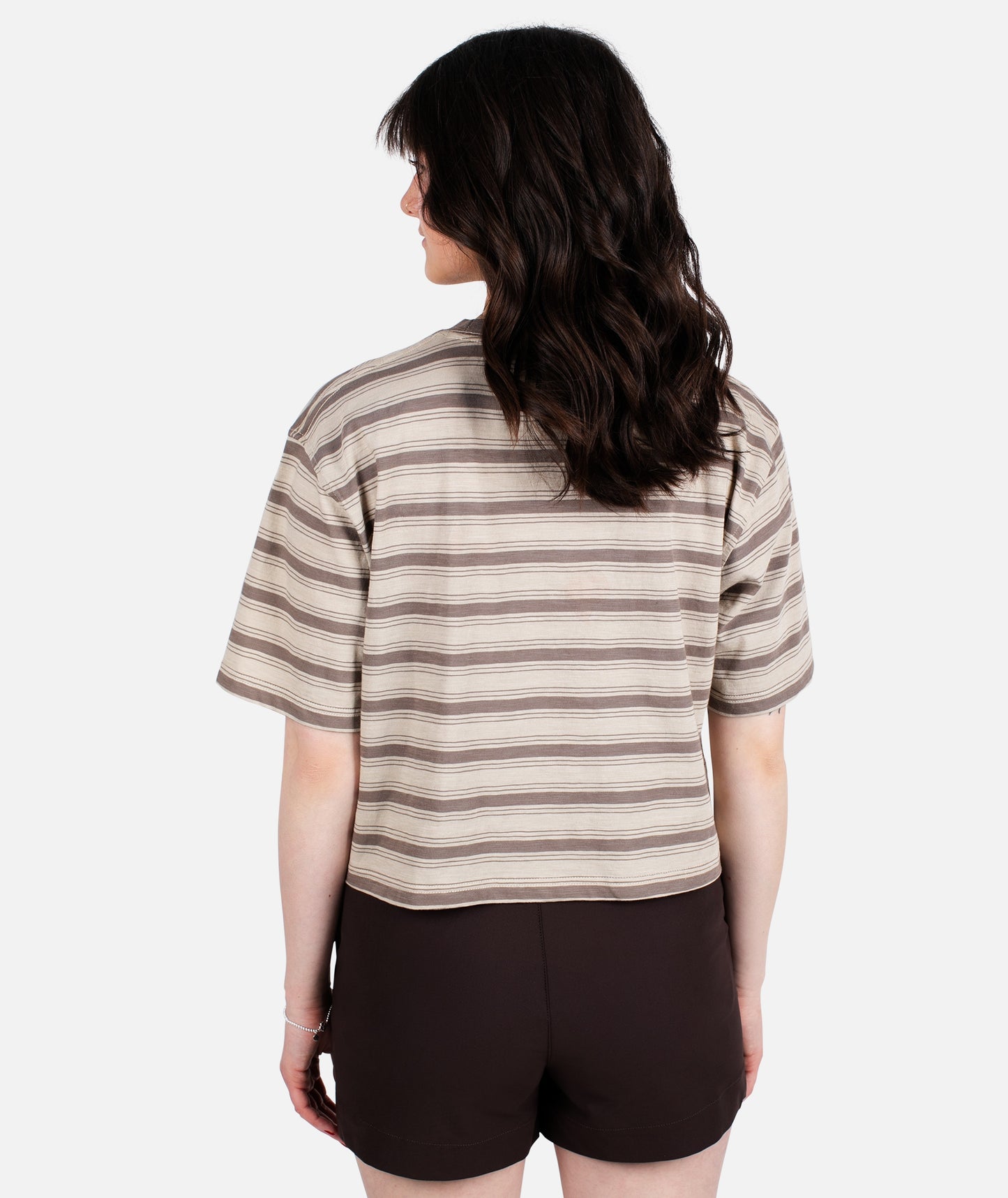 Avalon Striped Tee - Brown