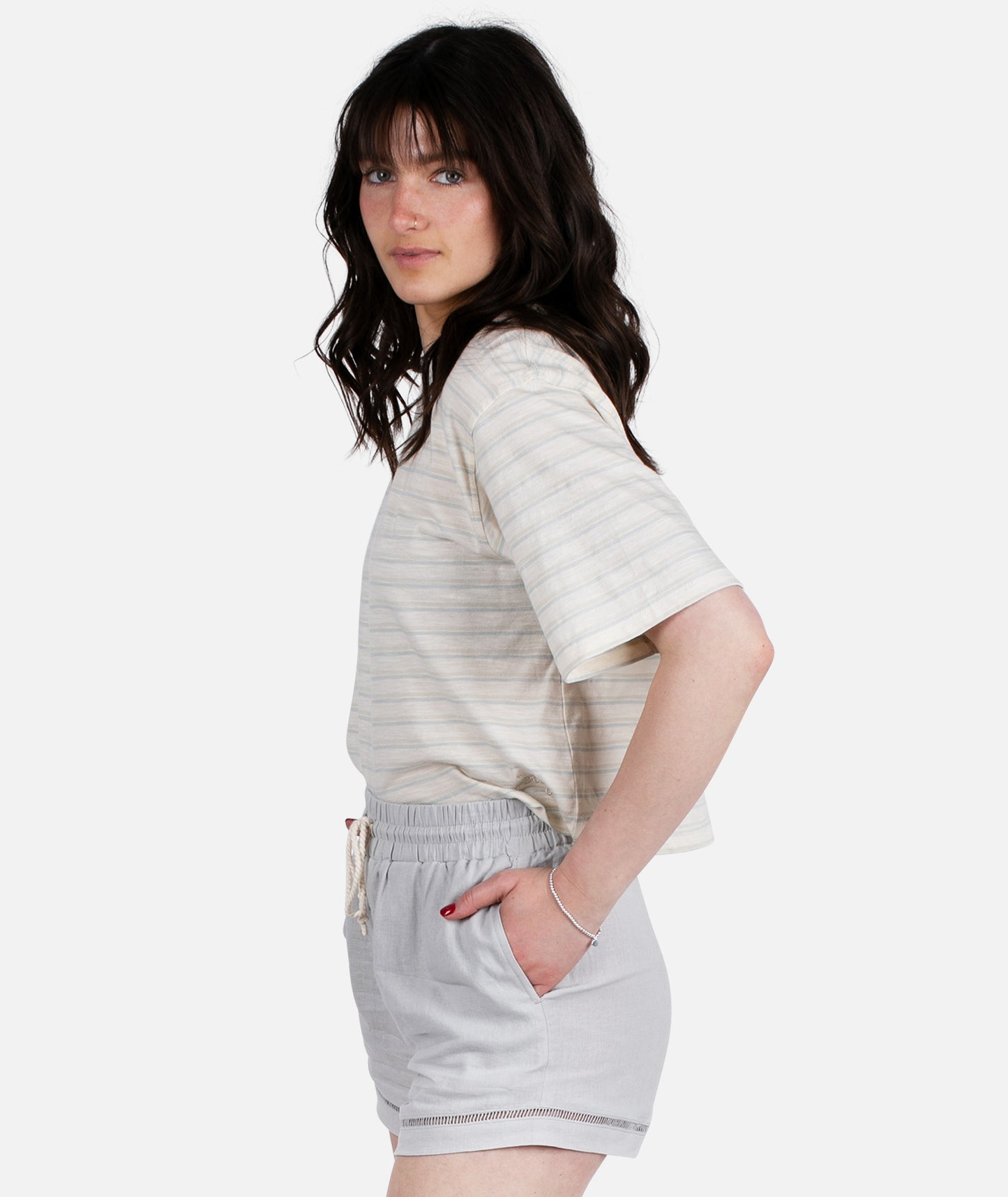 Avalon Striped Tee - White - Jetty