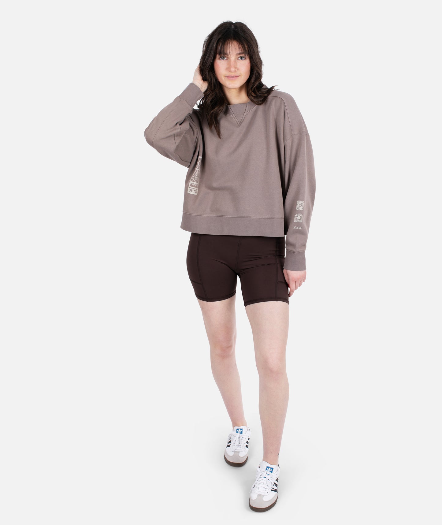 Happy Place Crewneck - Brown - Jetty