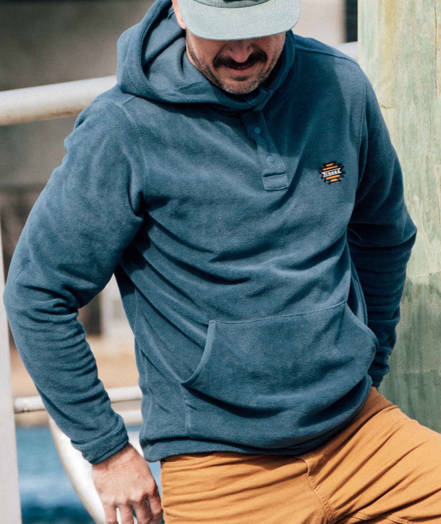 Quintin Fleece Hoodie - Indigo - Jetty