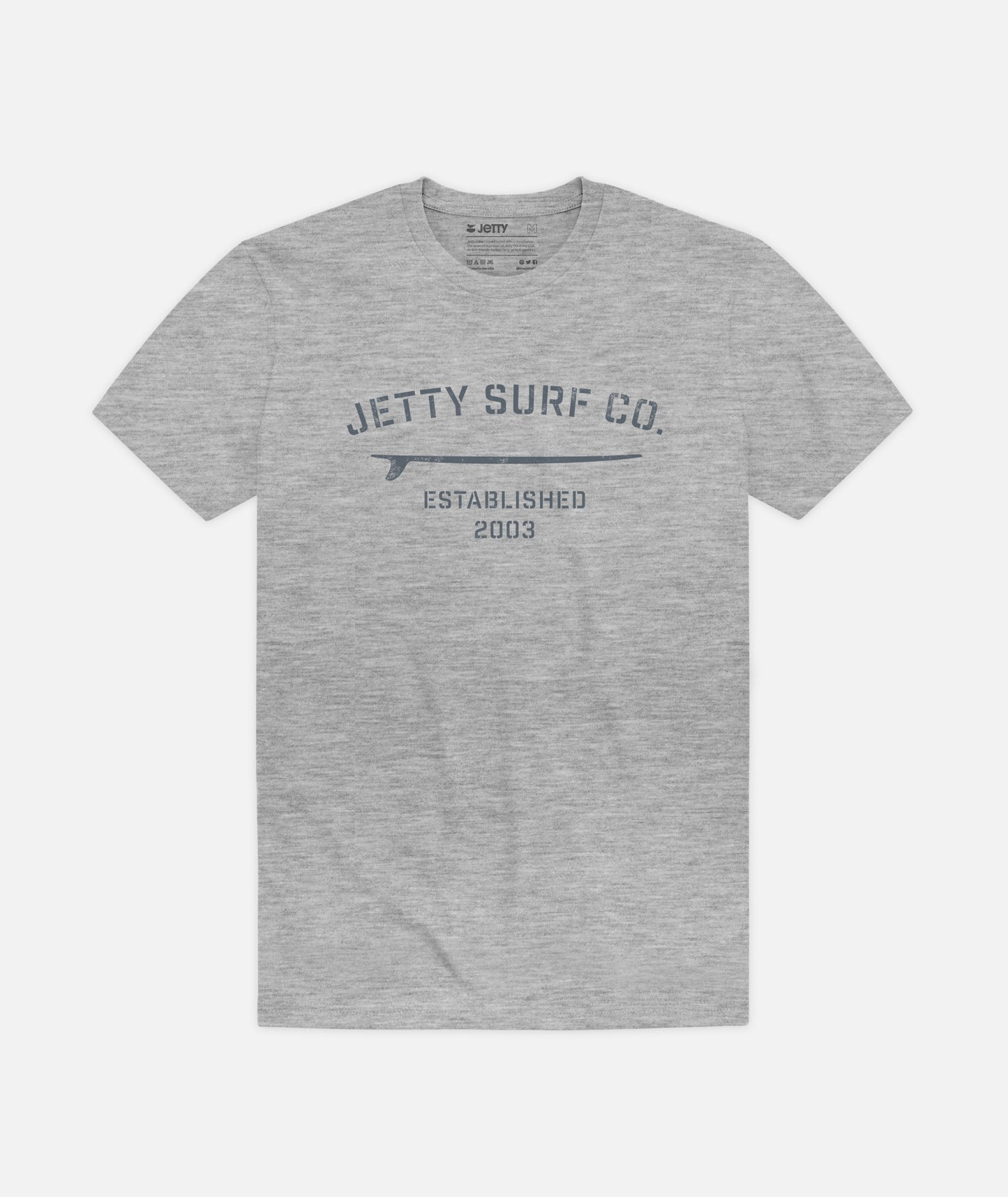 Stencil Tee - Athletic Heather - Jetty