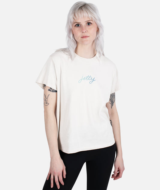 Script SS Tee - White - Jetty
