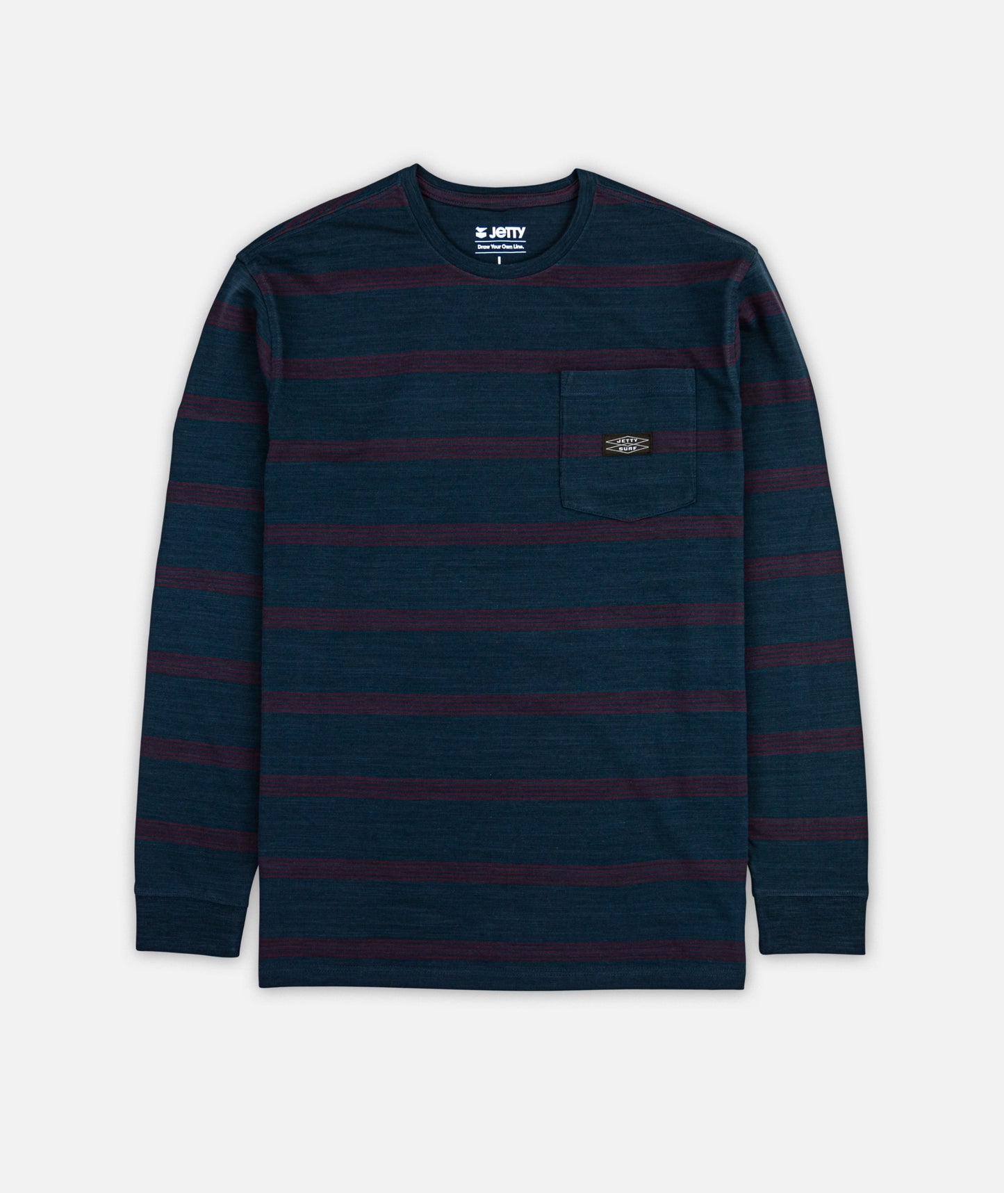 Pehala Slub Long Sleeve Tee - Navy - Jetty