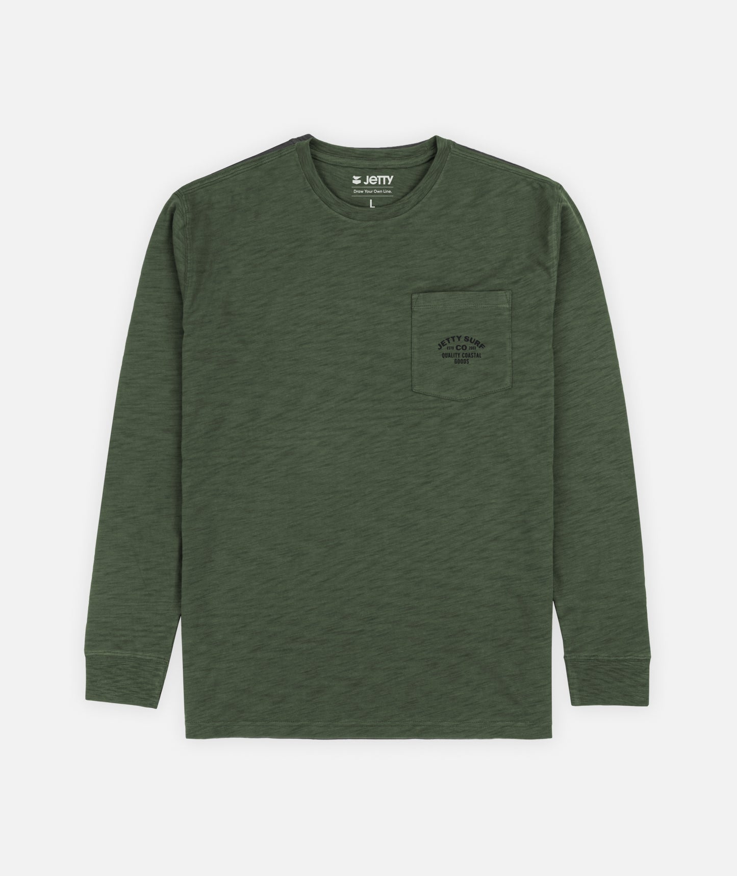 Sedge Slub Long Sleeve - Olive - Jetty