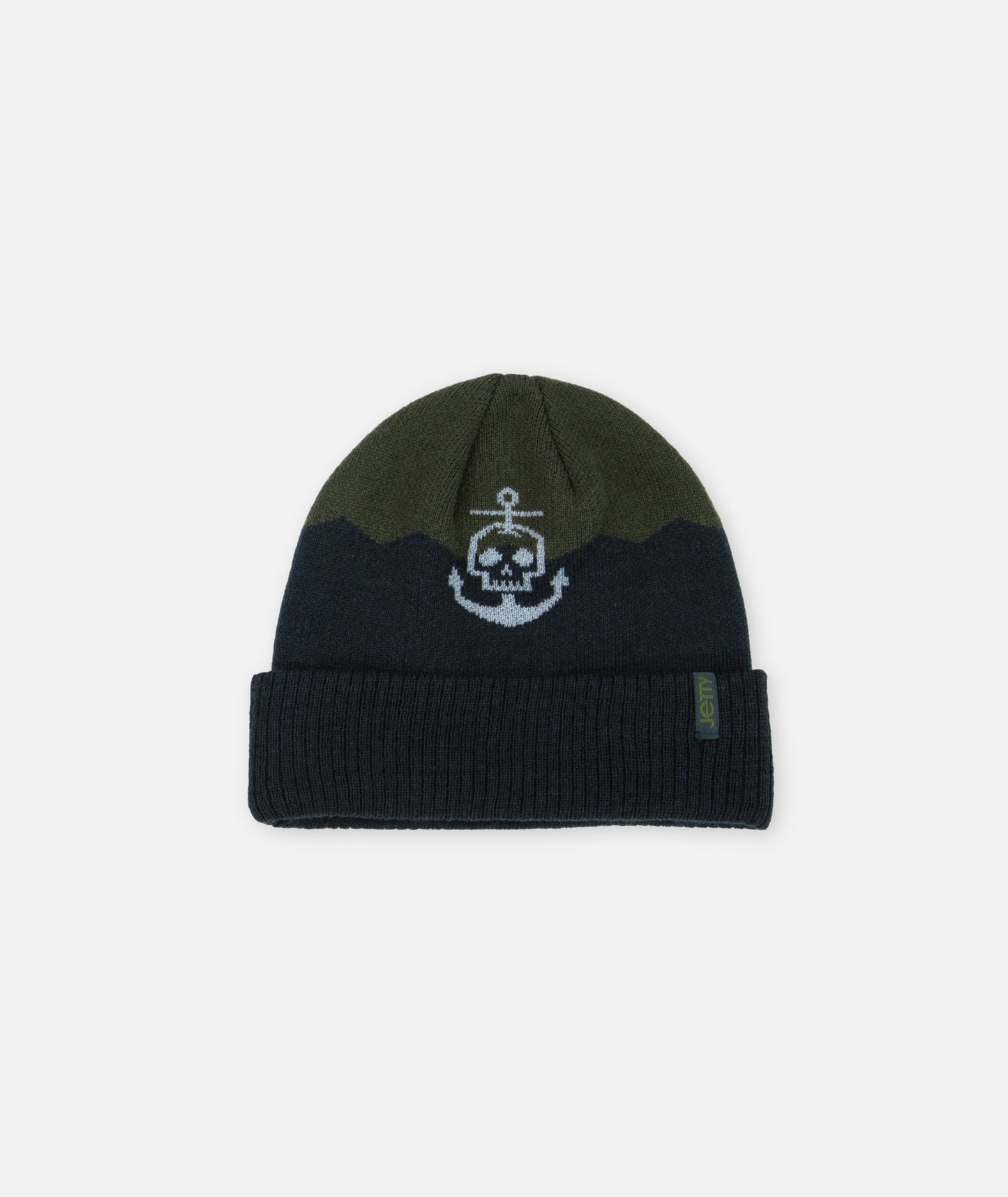 Sinker Jacquard Beanie - Black Sand