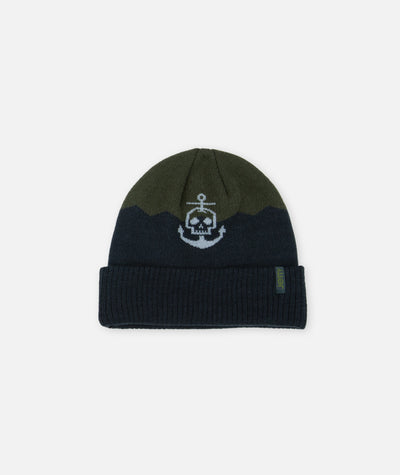 Sinker Jacquard Beanie - Black Sand