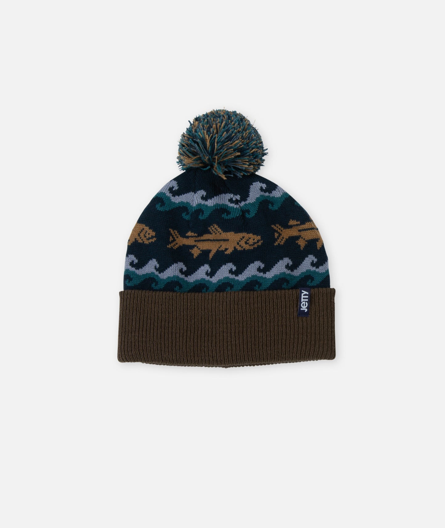 Upstream Jacquard Beanie - Brown - Jetty