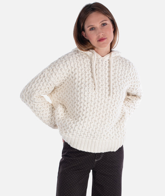 Beacon Honeycomb Hoodie - Ivory