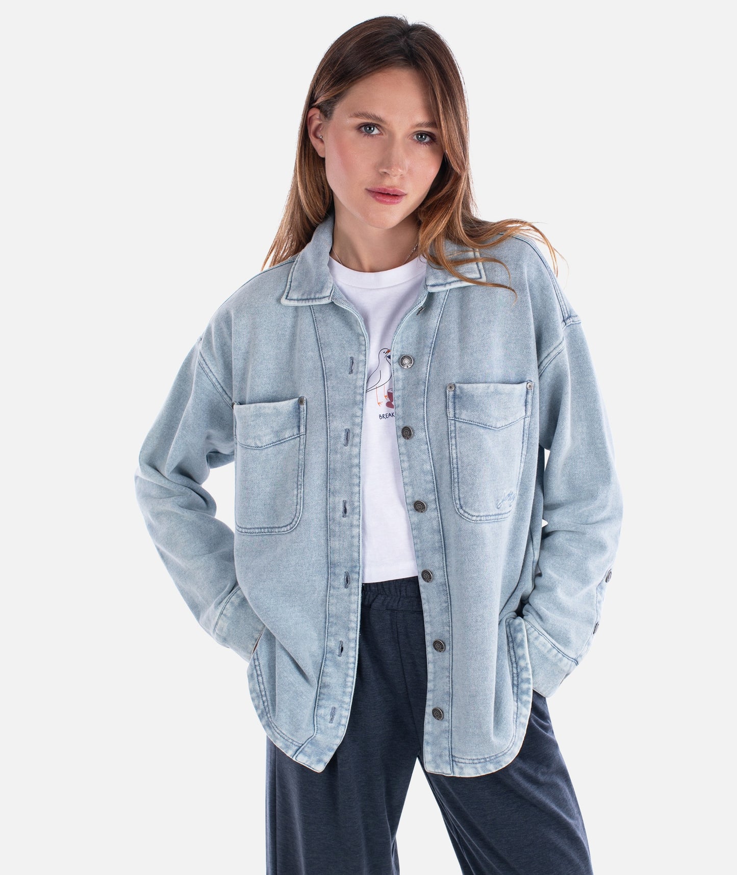 Eden Knit Shirt - Denim