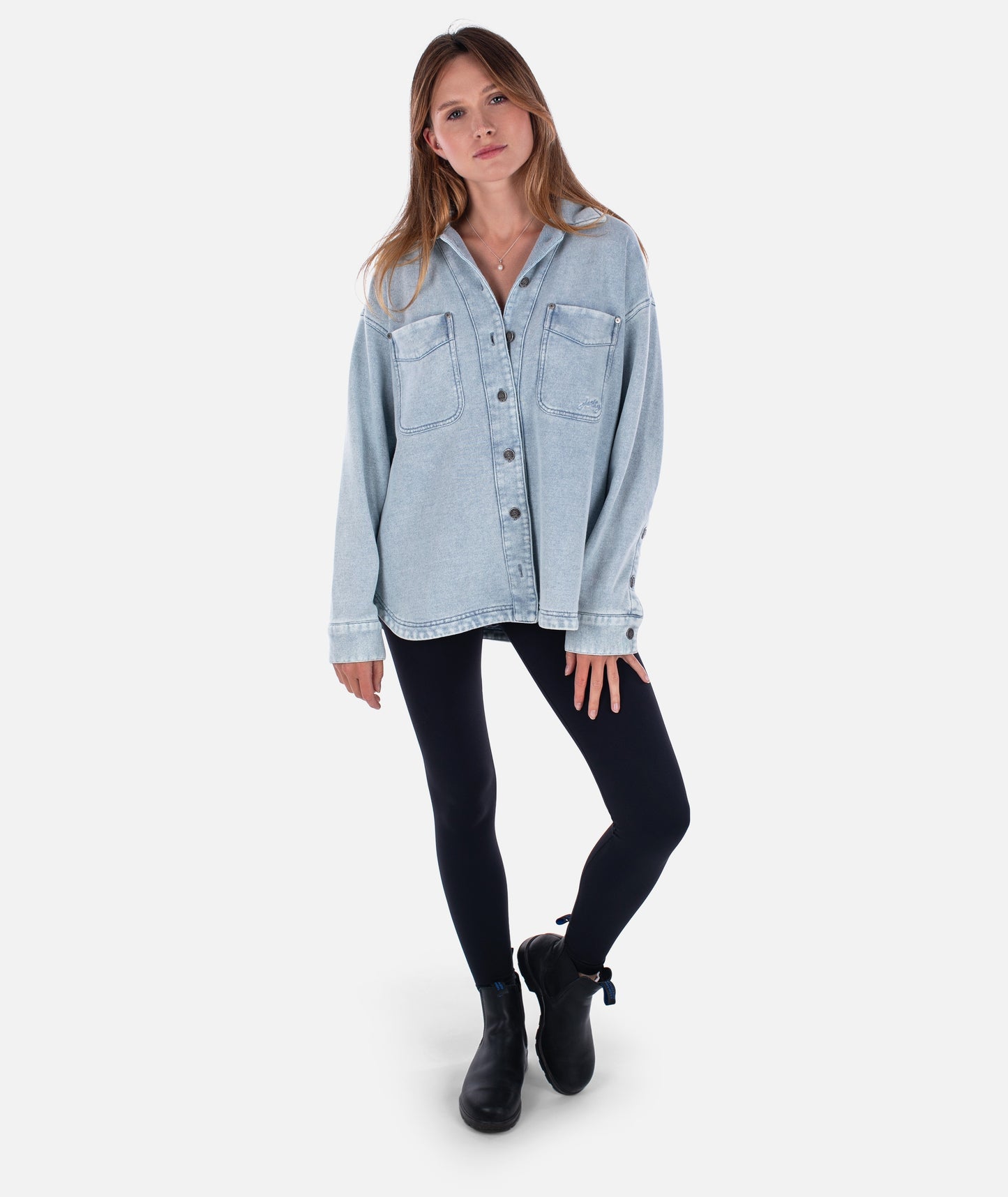 Eden Knit Shirt - Denim
