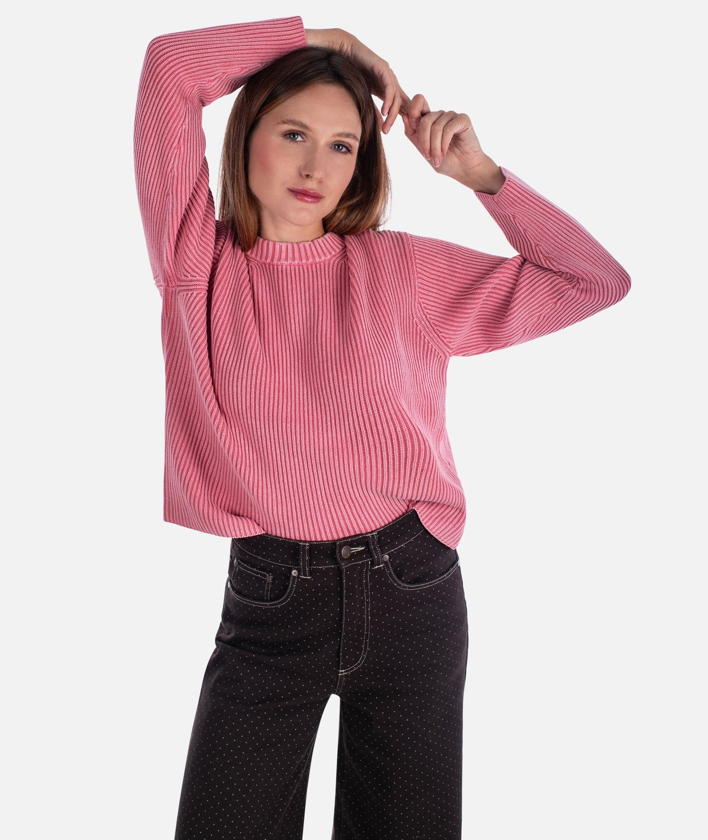 Sundrenched Crewneck Sweater - Dusty Rose