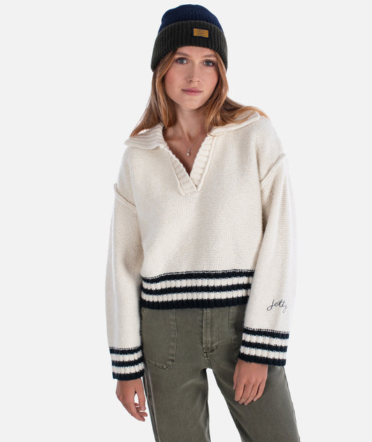 Tybee Henley Sweater - Ivory - Jetty