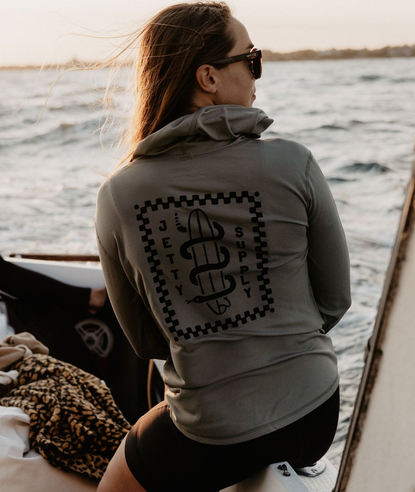 Wave Snake UV Long Sleeve - Olive