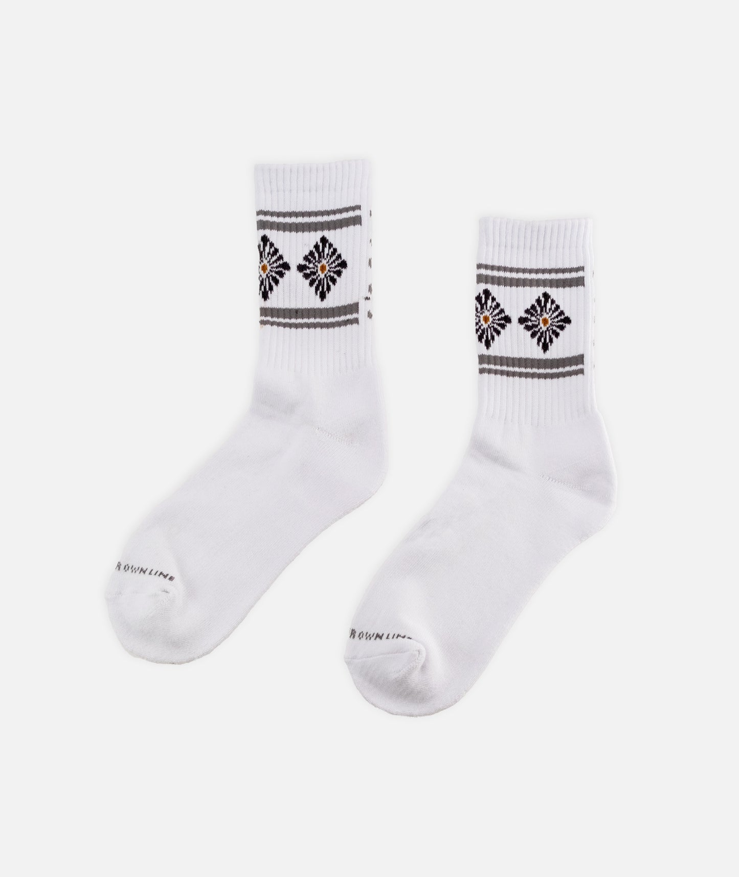 Disco Floral Socks - White