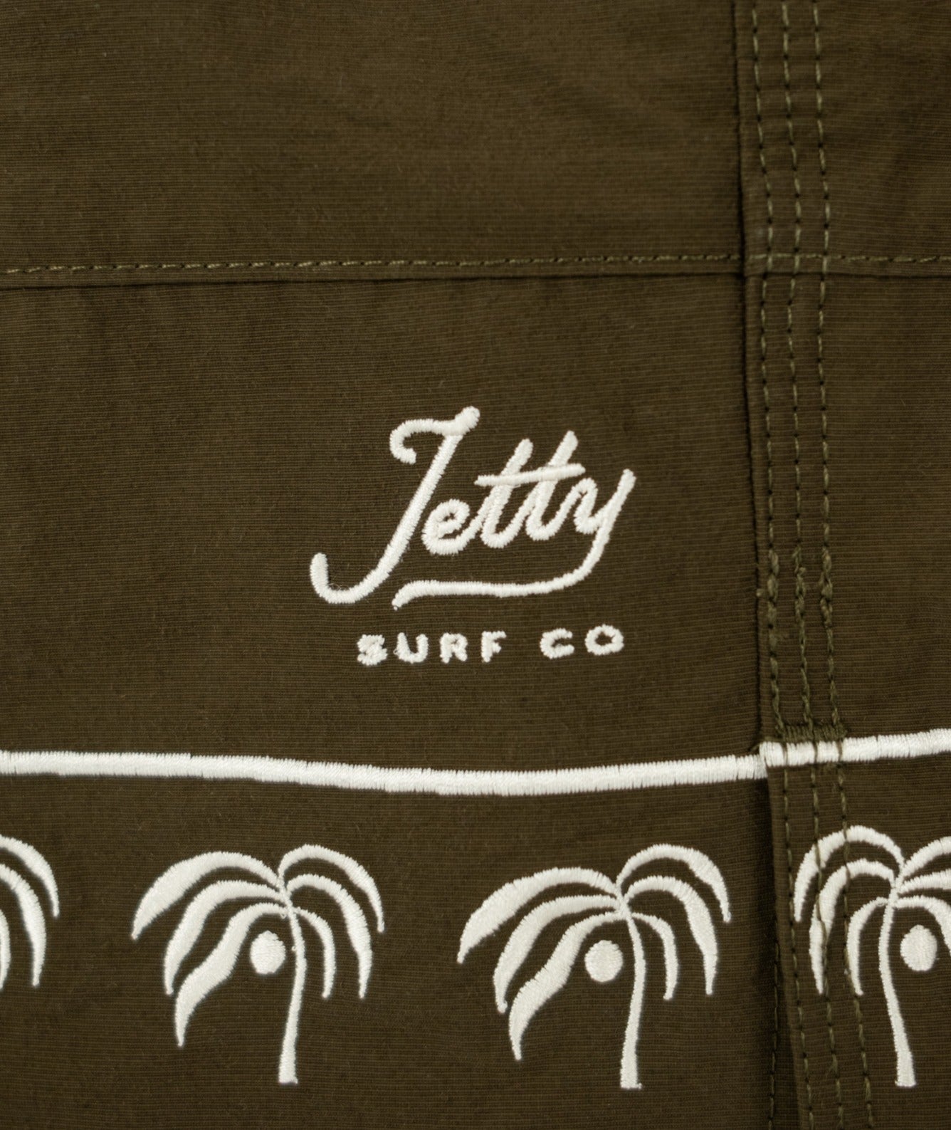 Glendola Embroidered Boardshort - Brown - Jetty