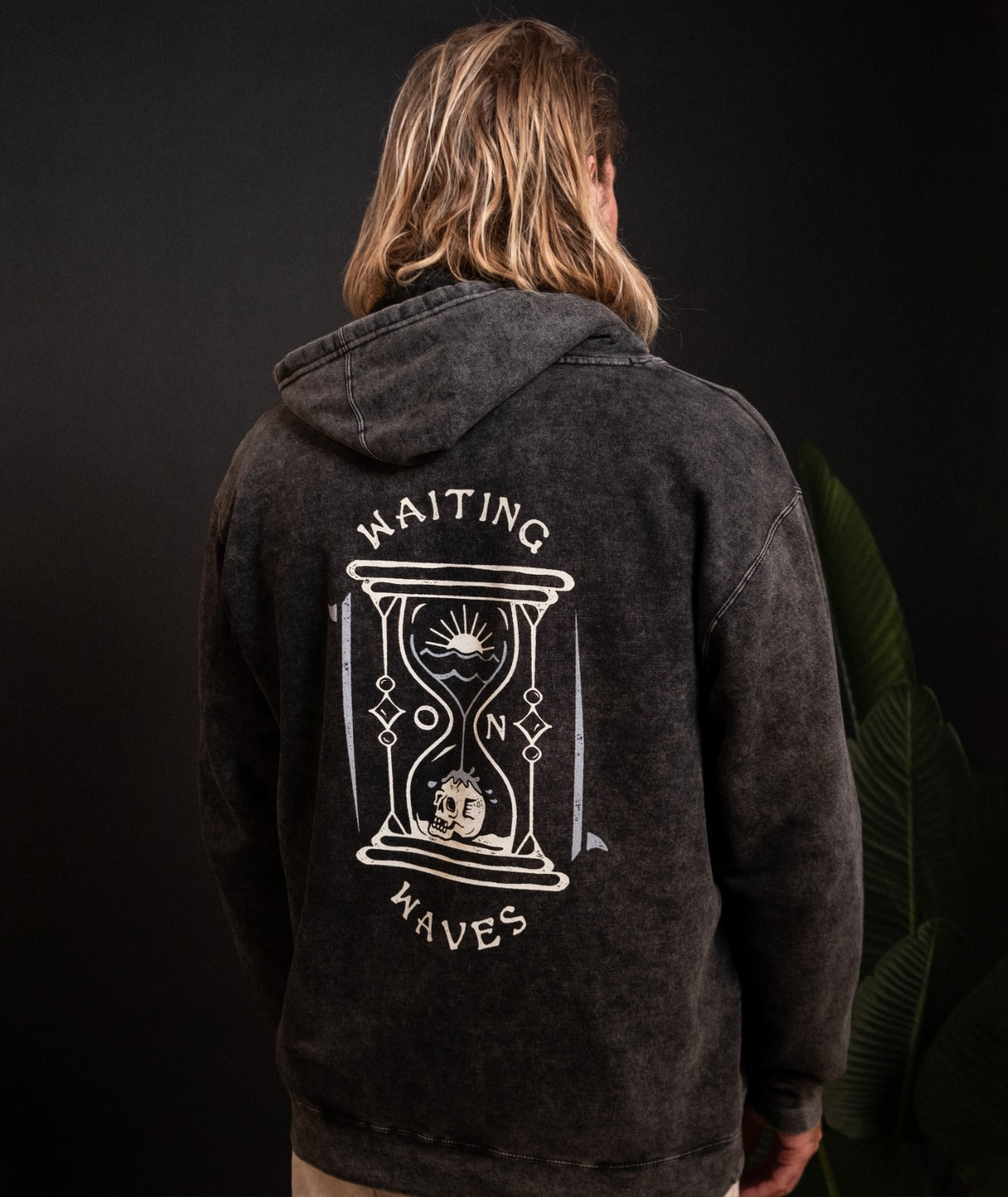 Waiting On Waves Hoodie - Black