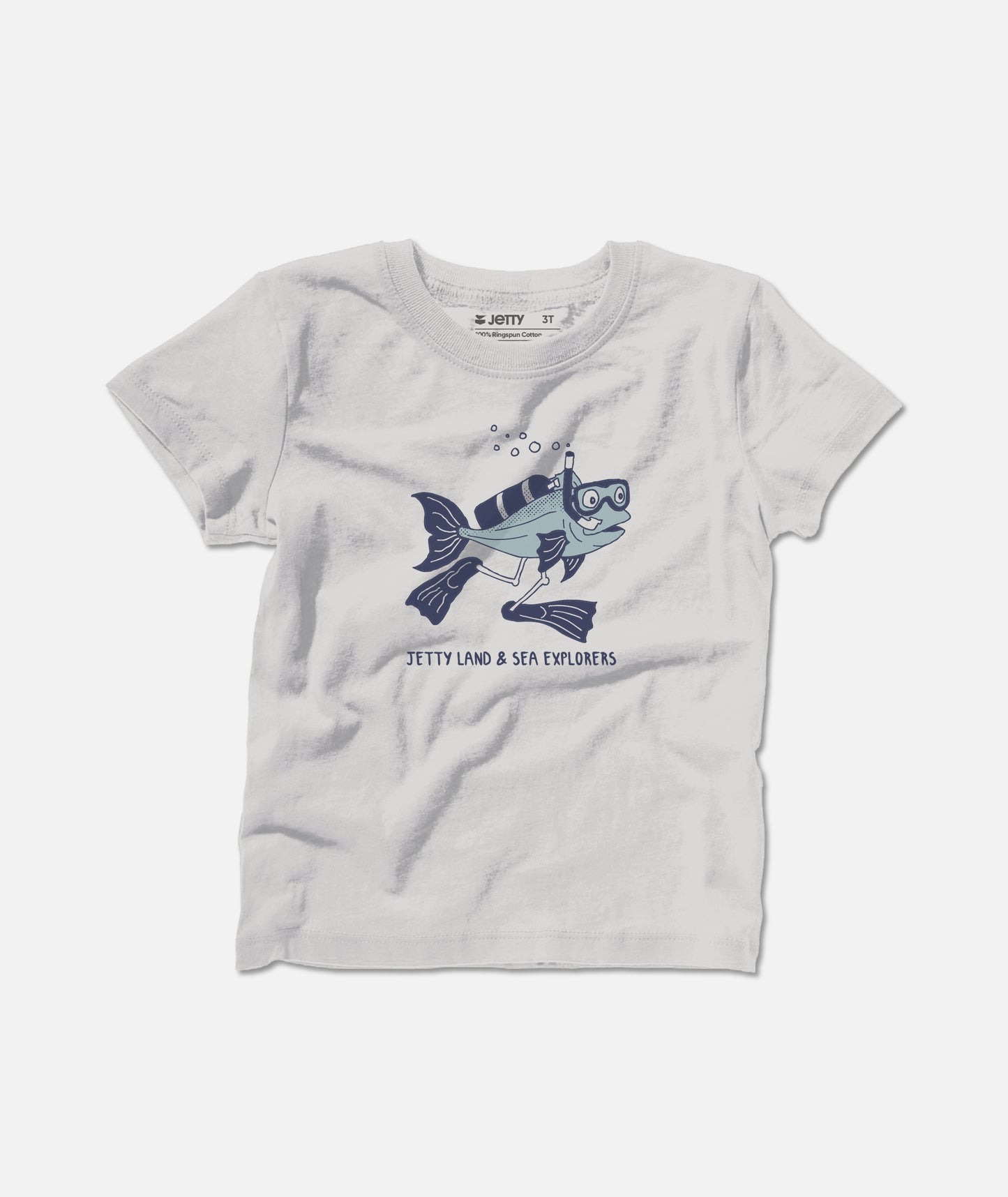 Tot Fish Explorer Tee - Silver - Jetty