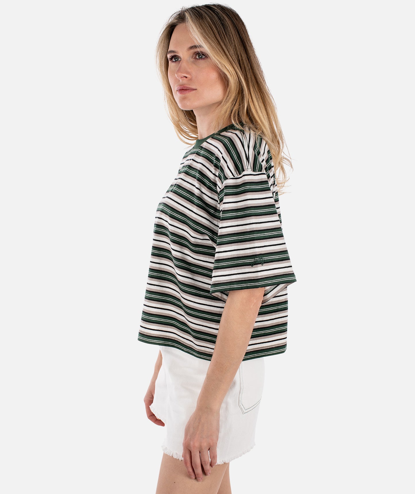 Avalon Striped Tee - Green