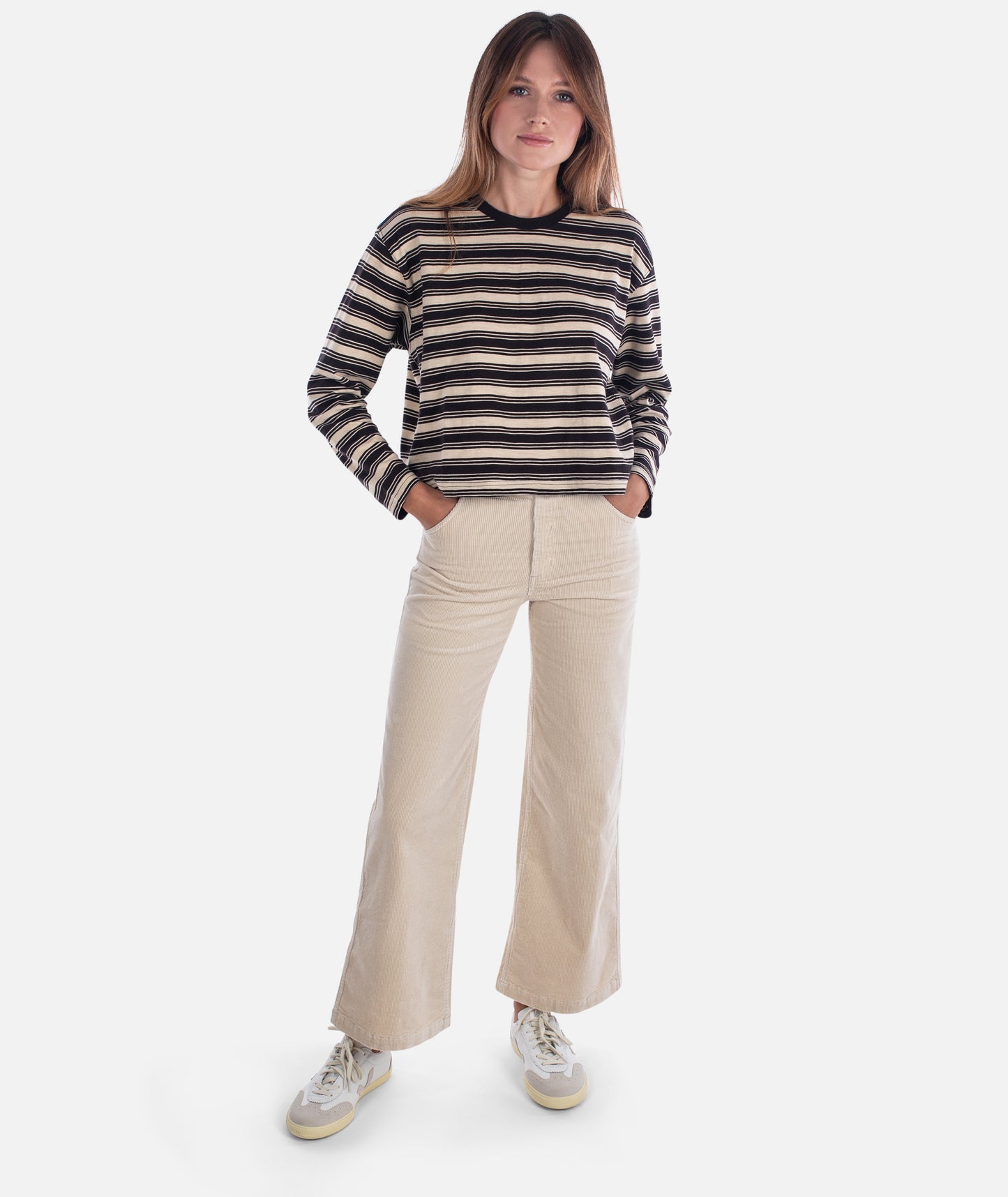 Barque Stripe Tee - Brown