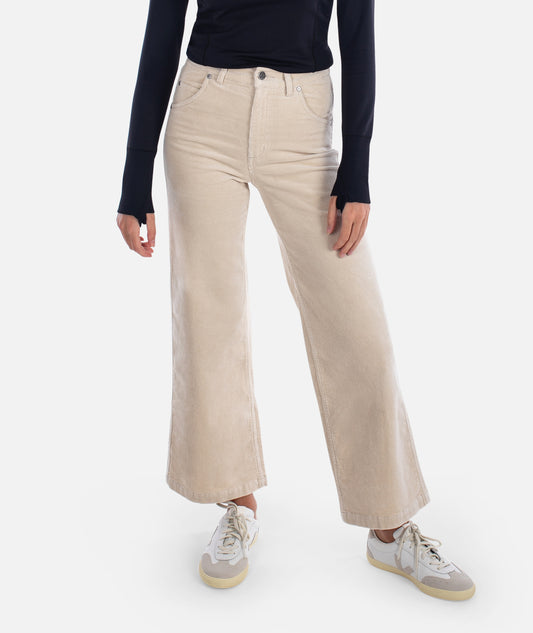 Whaler Corduroy Wide Leg Pants - Ivory