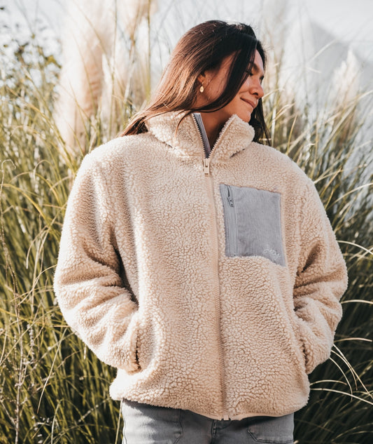 Cedar High Pile Fleece Jacket - Ivory