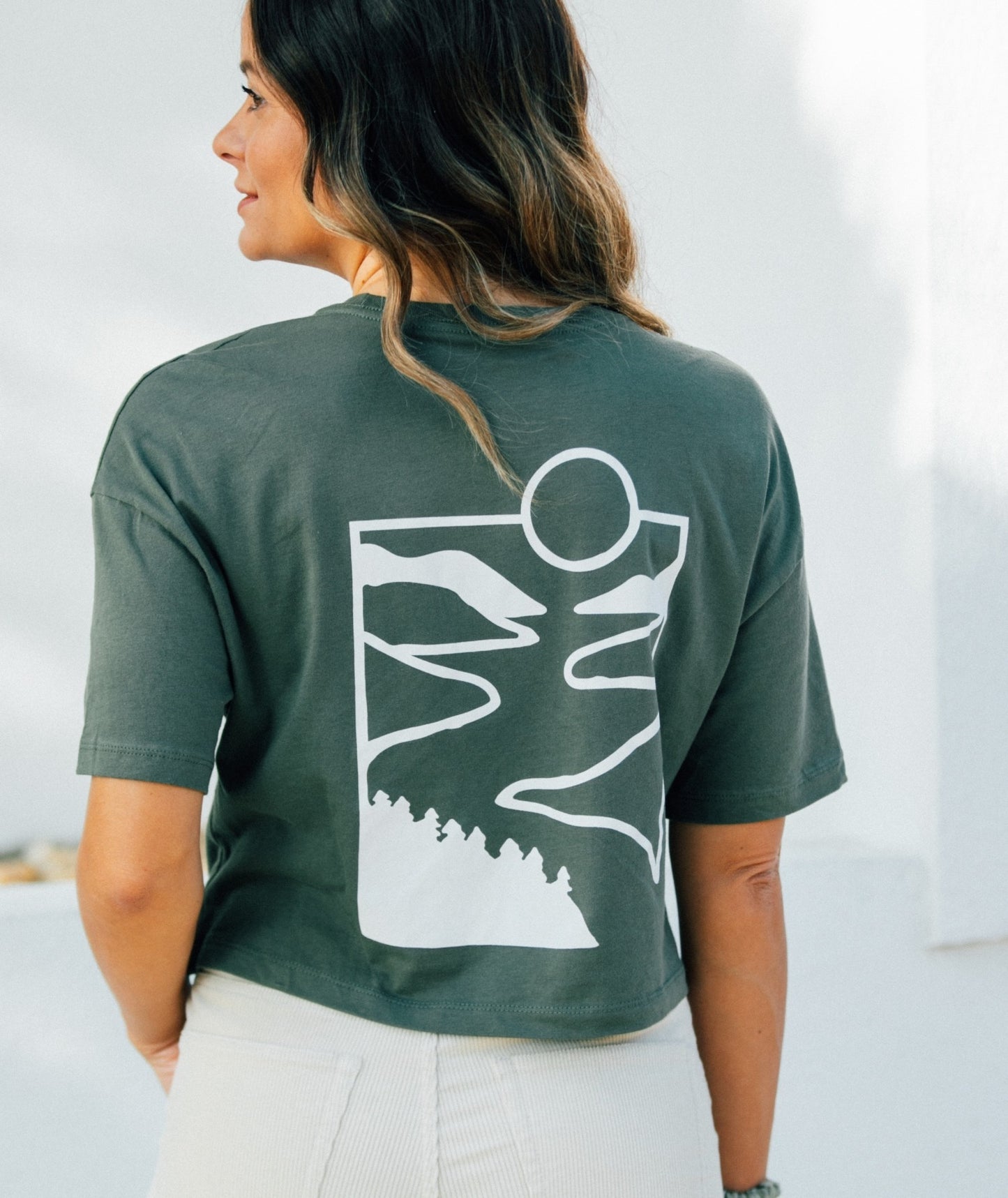 Water and Woods Tee - Military Green
