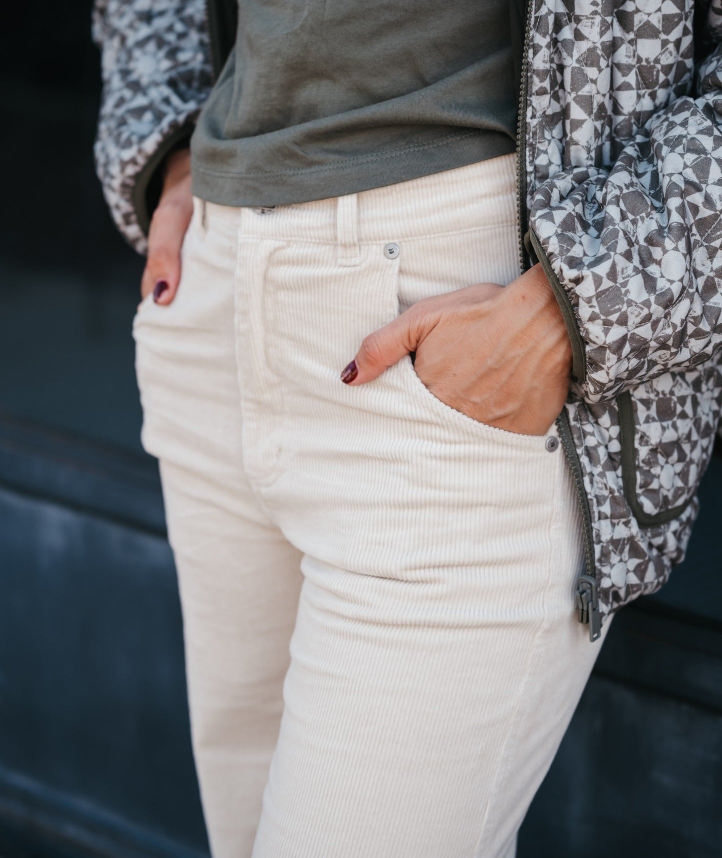 Whaler Corduroy Wide Leg Pants - Ivory