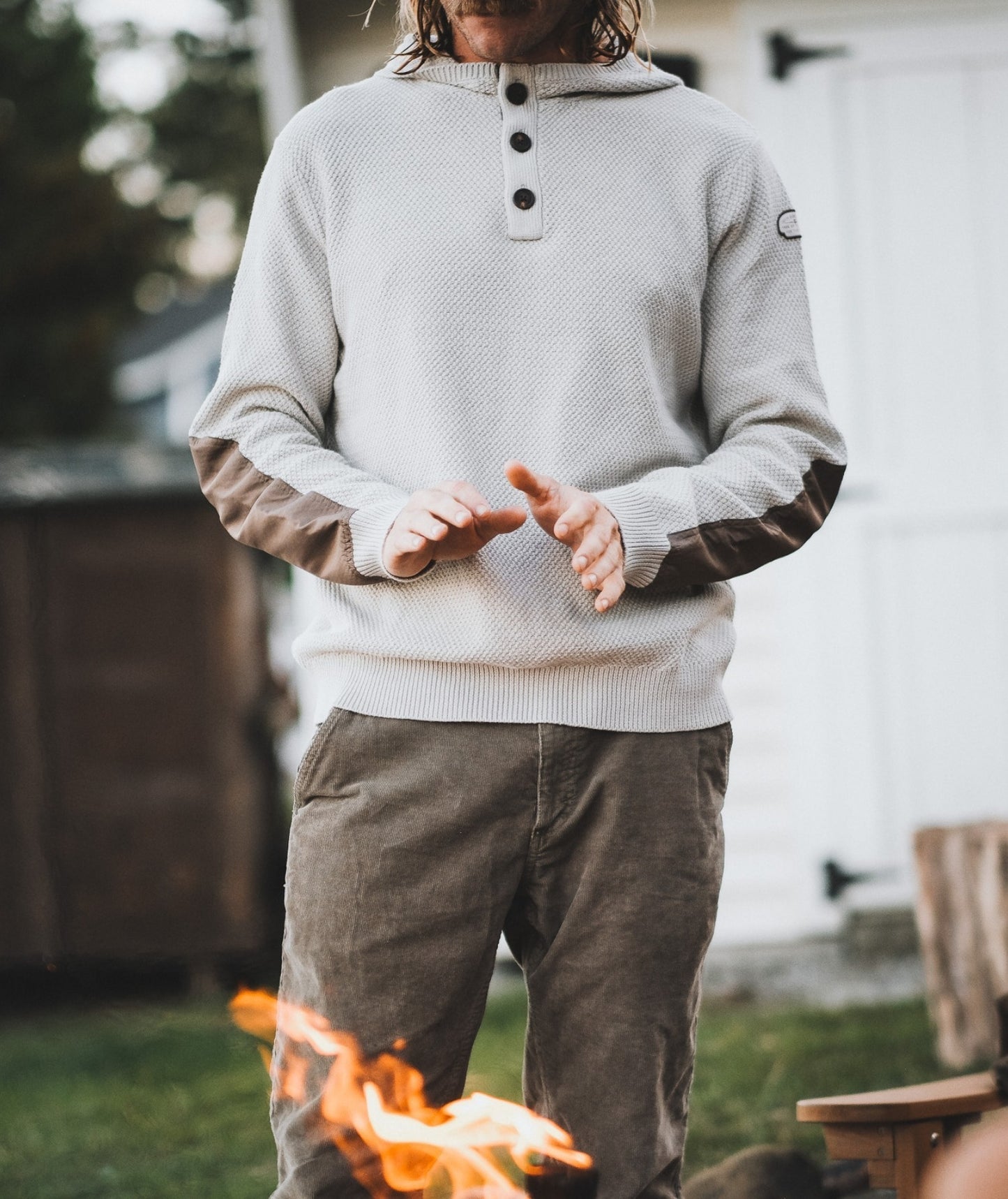 Barnacle Knit Hoodie - Grey - Jetty