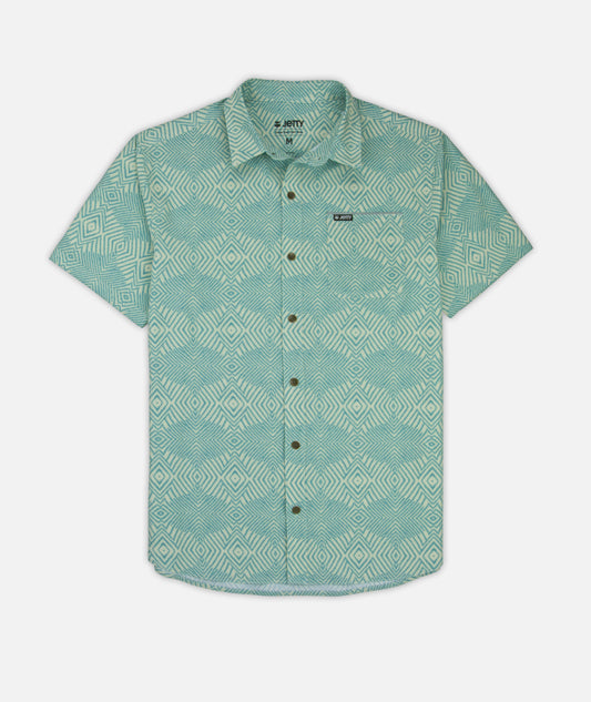 Garwood Woven SS - Teal Blue