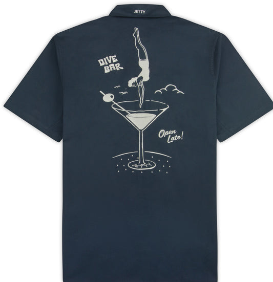 Maris Embroidered Shirt - Navy