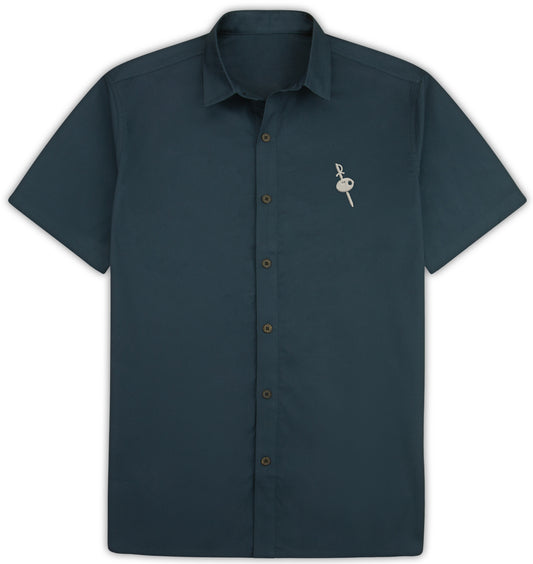 Maris Embroidered Shirt - Navy