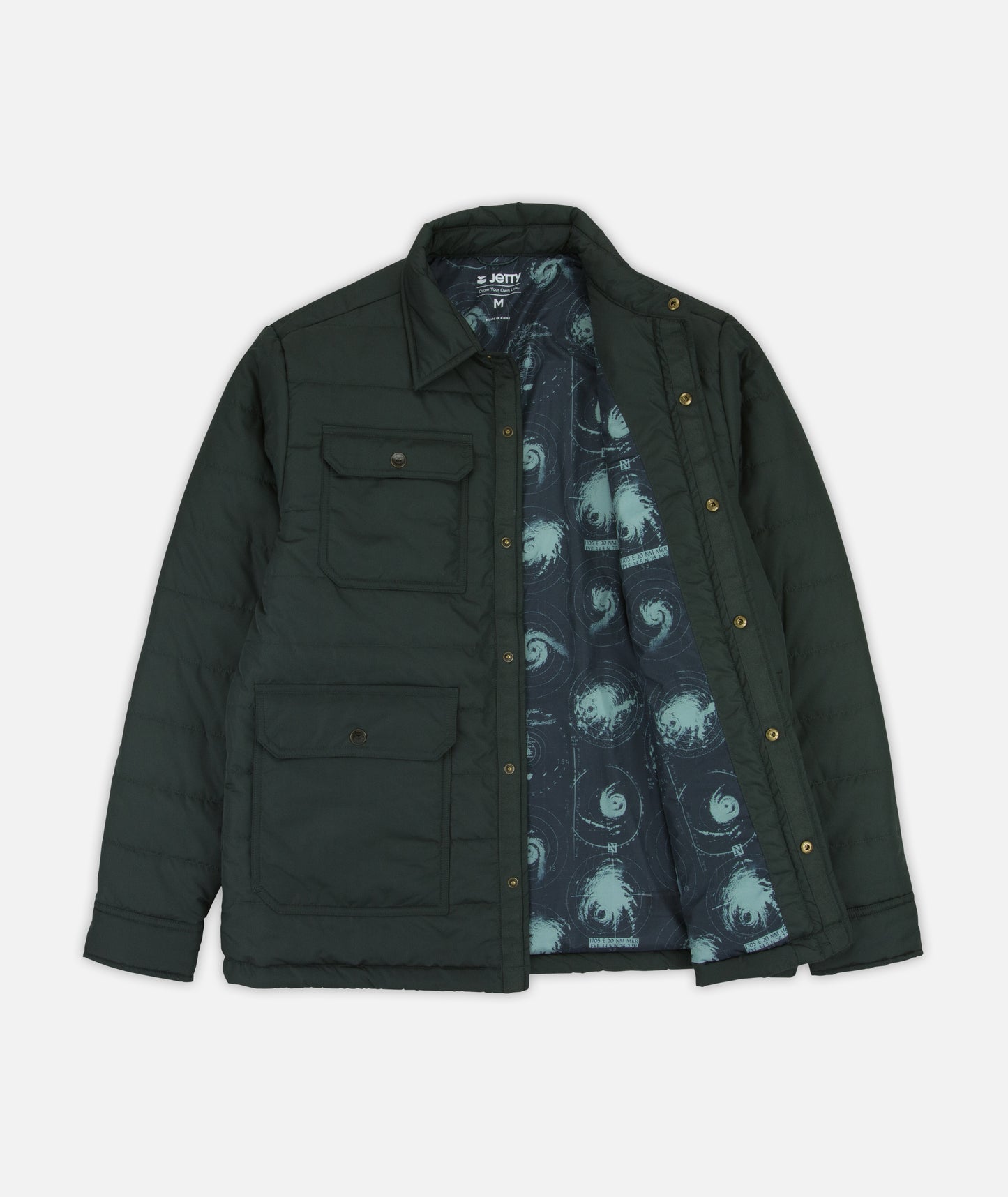 Windward Collared Puffer Jacket - Black