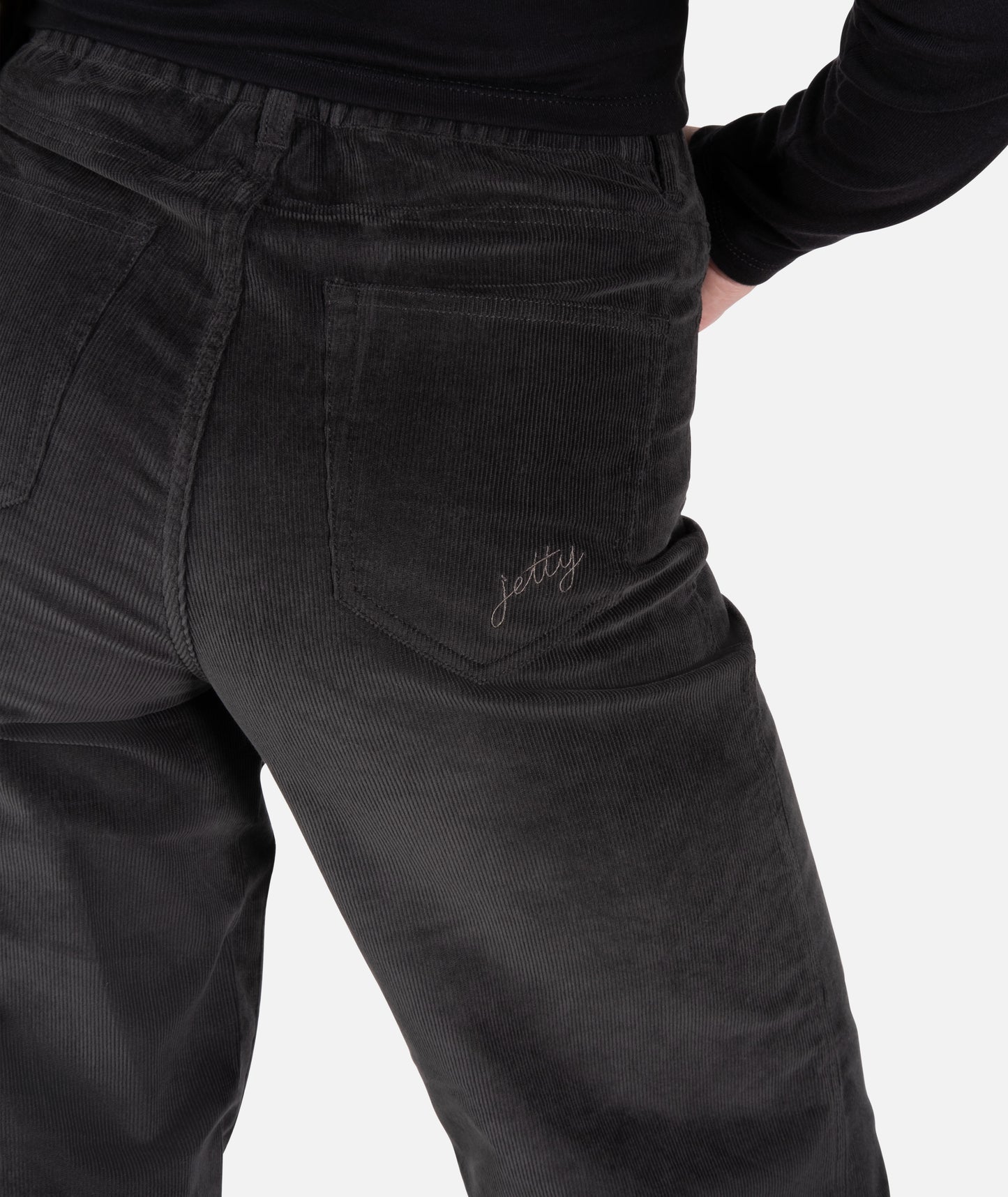 Whaler Corduroy Wide Leg Pants - Charcoal