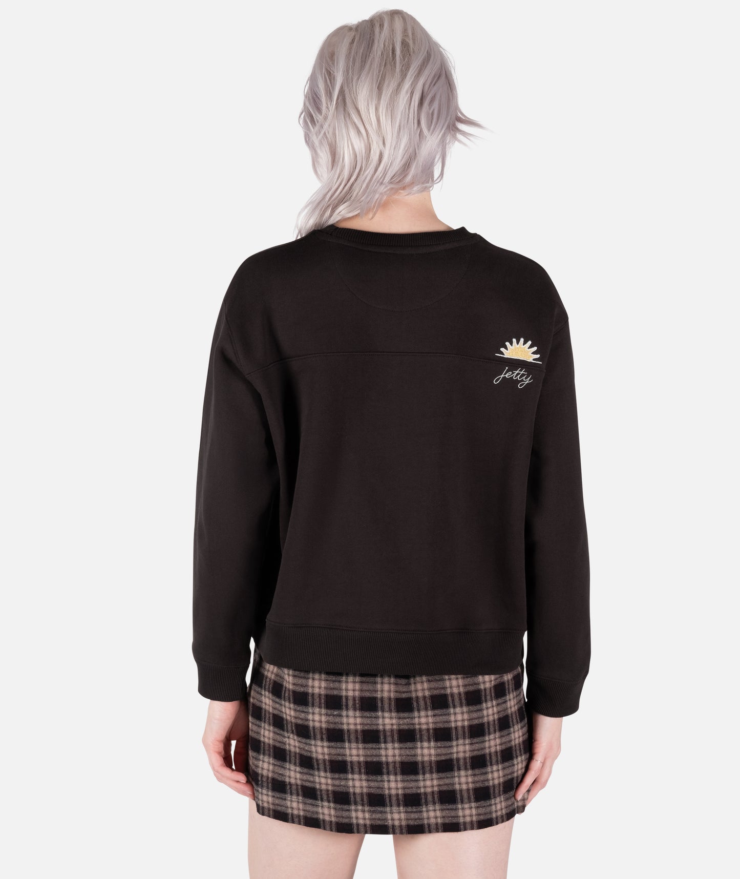 Rose Crewneck Fleece - Black