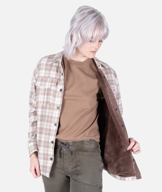 Nivean Lined Flannel Jacket - Ivory