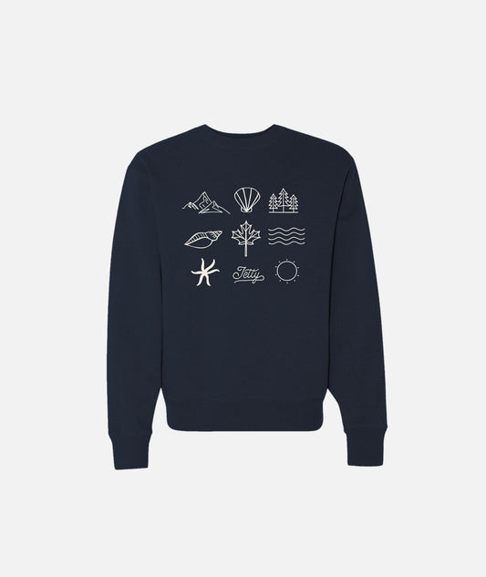Tot Outdoor Element Crewneck - Navy
