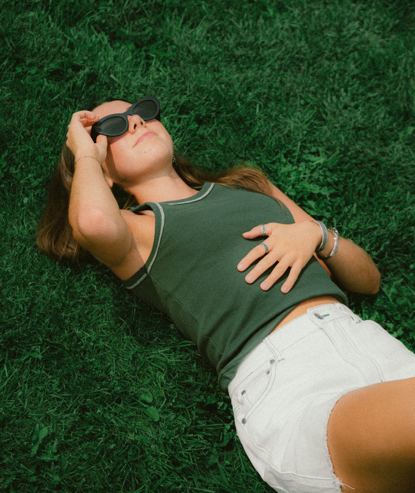 Iris Micro Rib Tank - Green