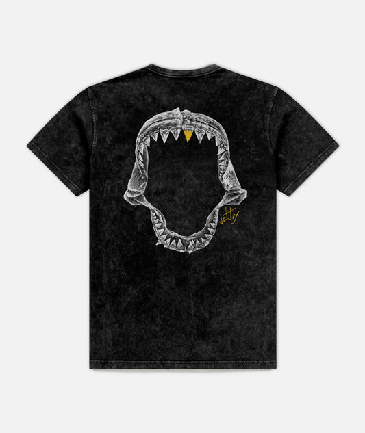 Jaws Tee - Black Mineral Wash - Jetty