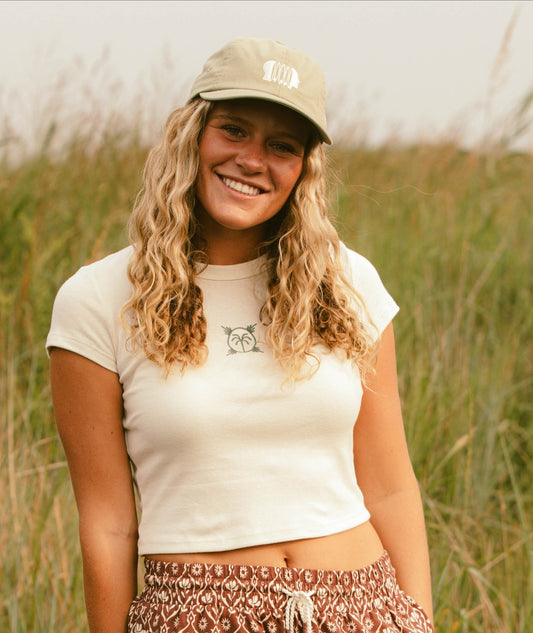 Grove Micro Rib Baby Tee - Natural